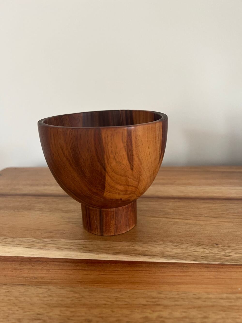 Vintage Hand Turned Teak Bowl JL